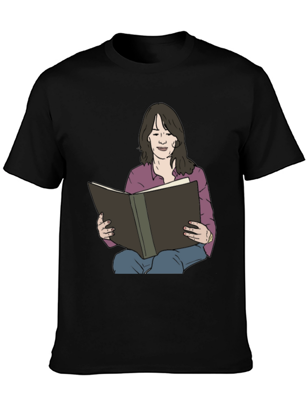 Woman Reading Book Graphic Tee