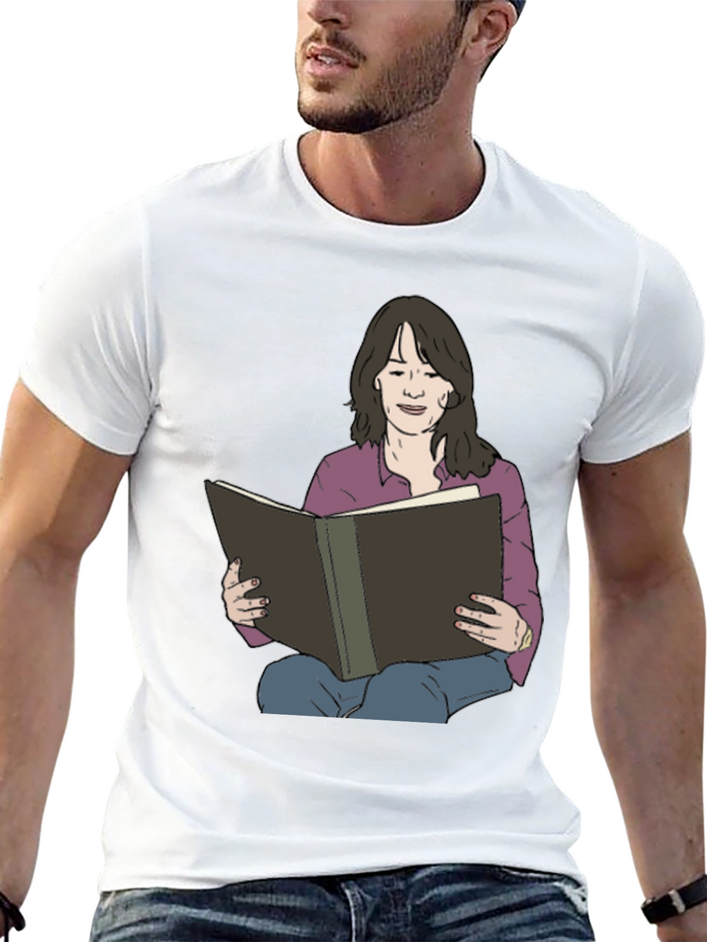 Woman Reading Book Graphic Tee