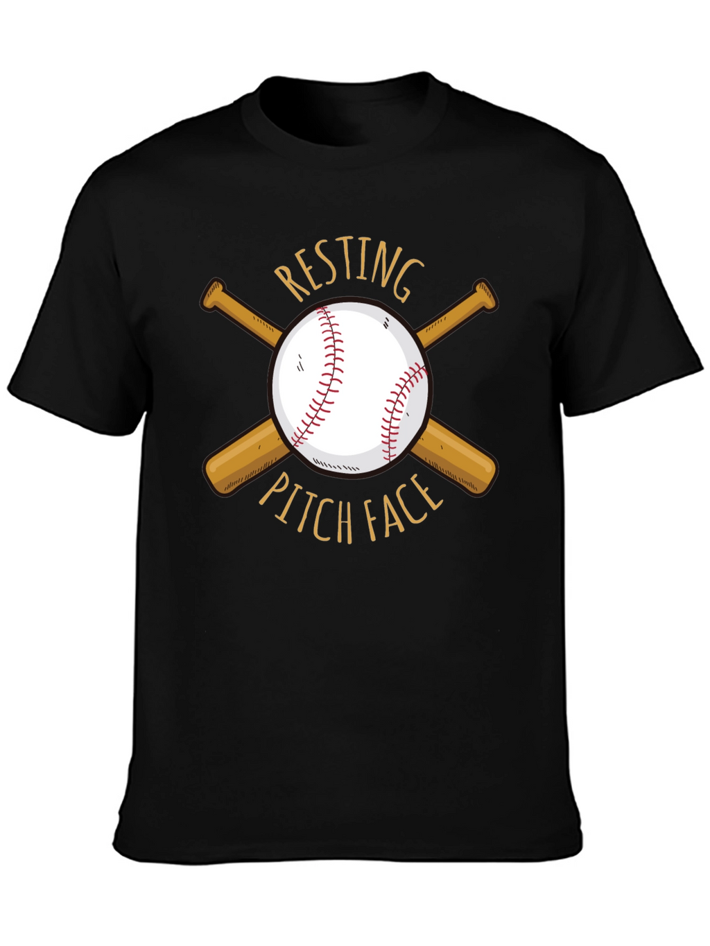 Resting Pitch Face Baseball T-Shirt