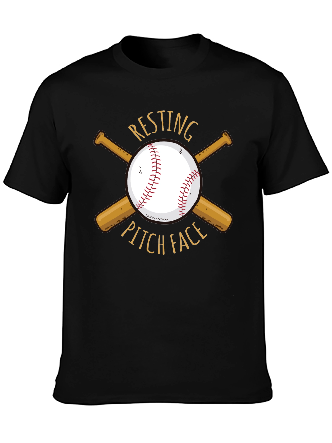 Resting Pitch Face Baseball T-Shirt