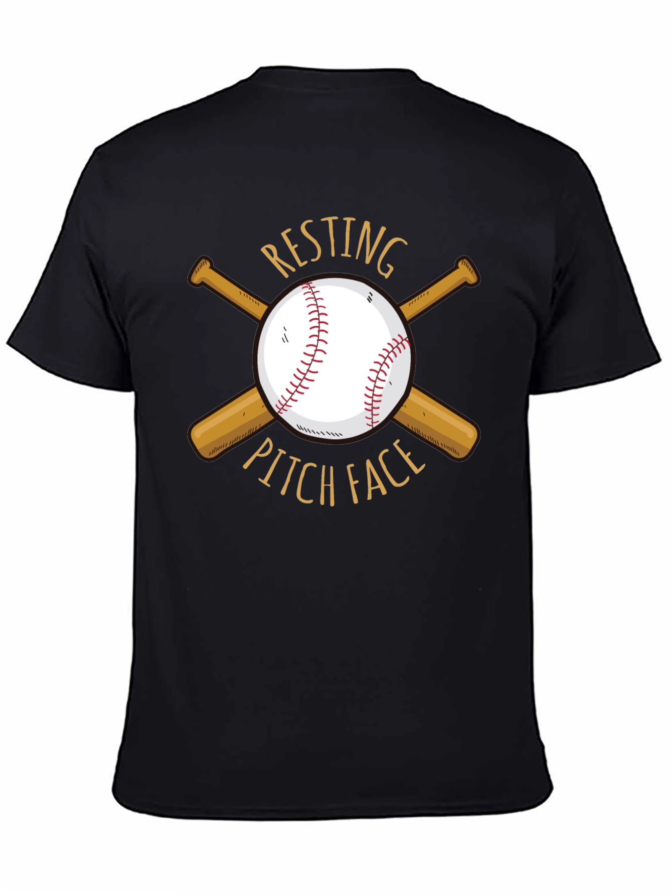 Resting Pitch Face Baseball T-Shirt