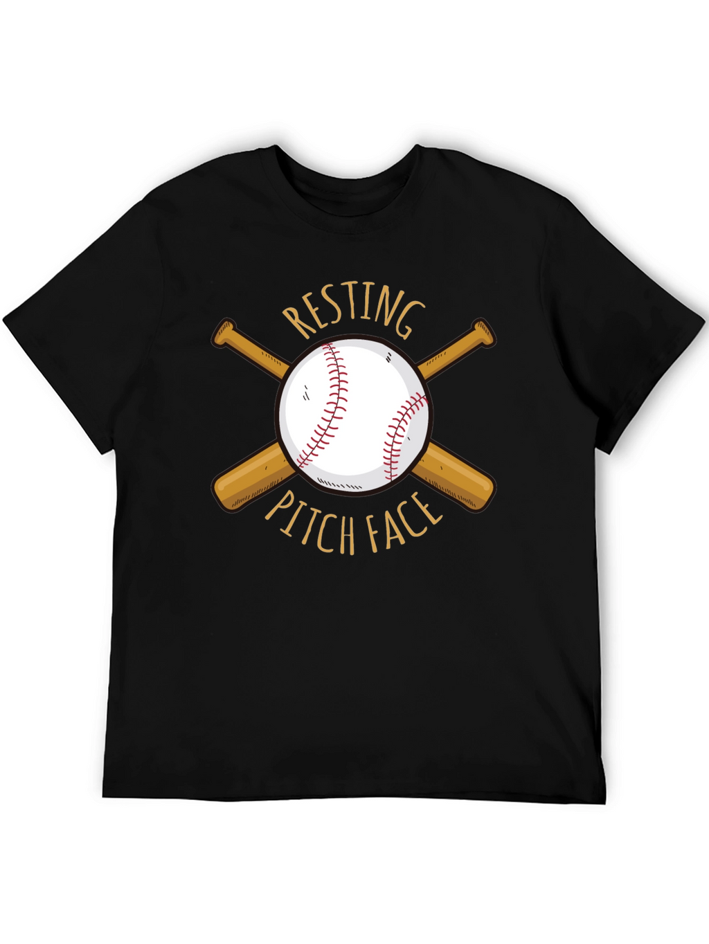 Resting Pitch Face Baseball T-Shirt
