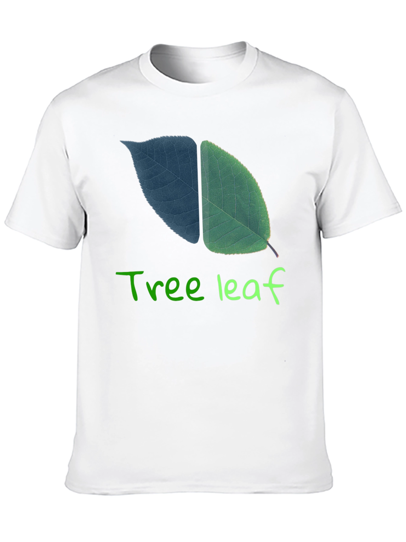 Tree Leaf Graphic Black T-Shirt