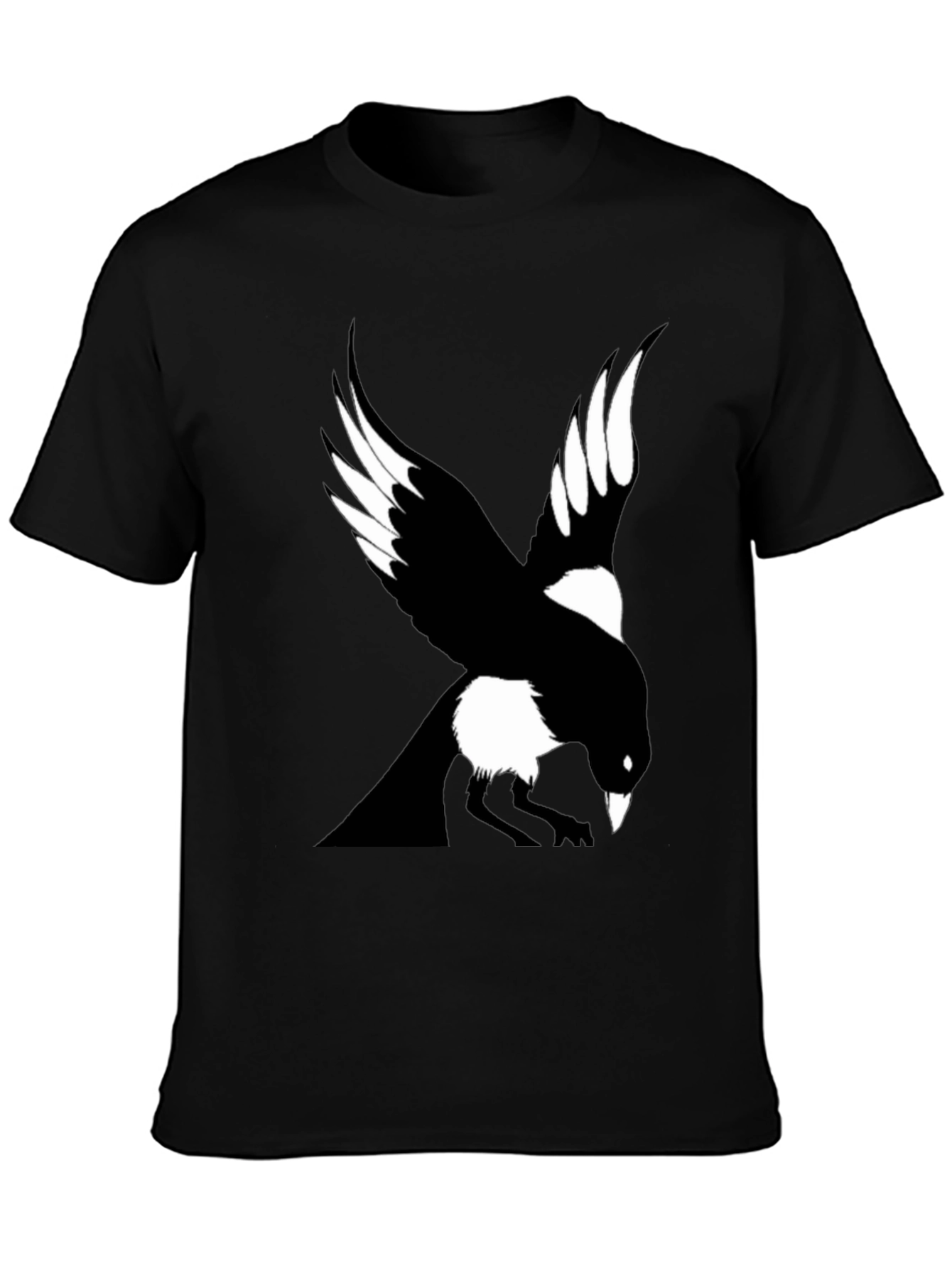 Raven Graphic Tee - Mens Black Crew Neck T-Shirt