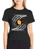 Sun & Moon Skeleton Hands Graphic Tee