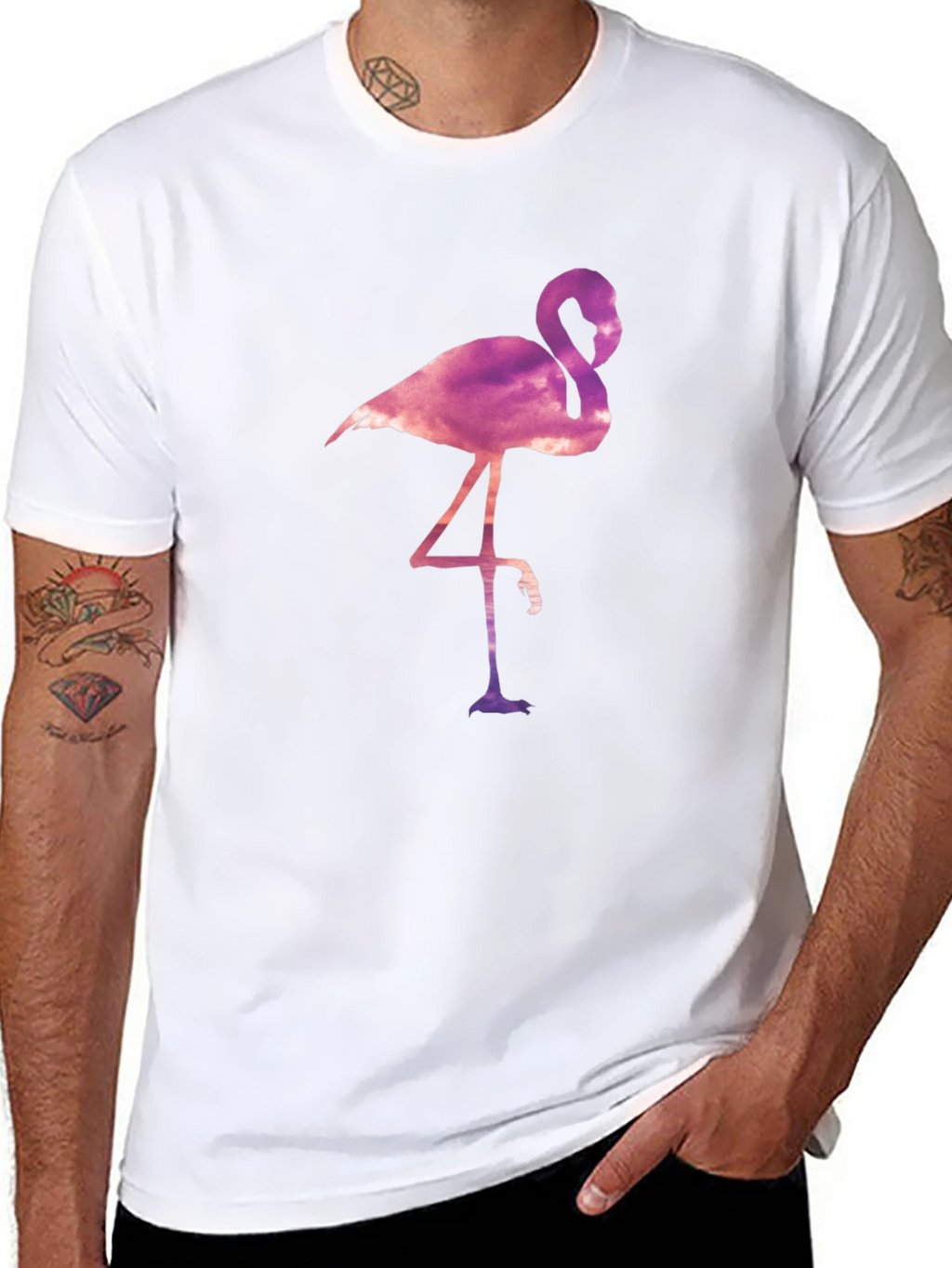 Flamingo Graphic Tee - Mens Black T-Shirt