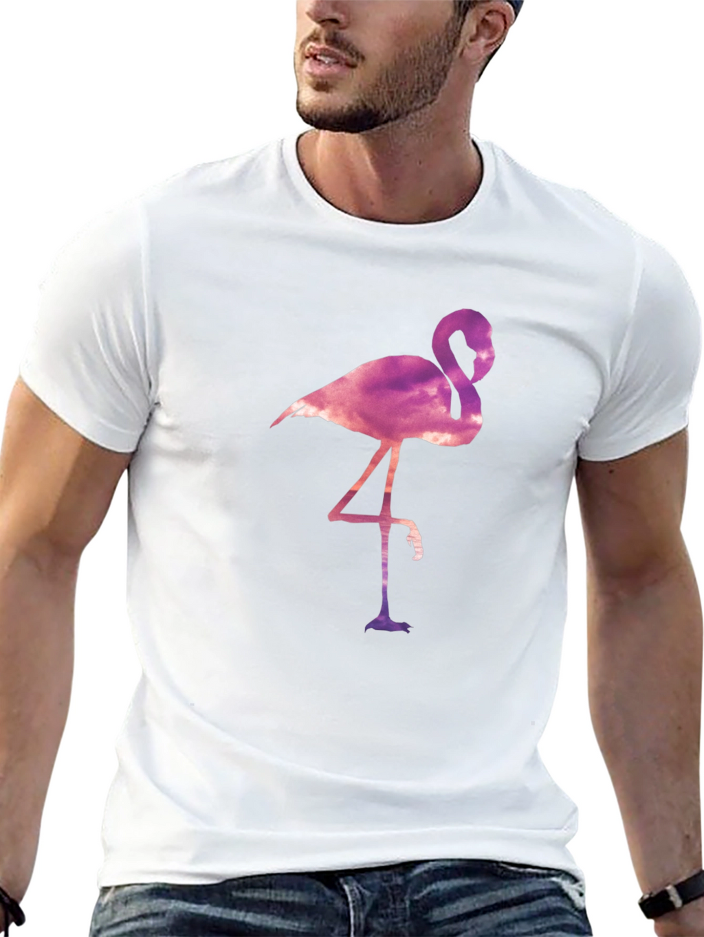 Flamingo Graphic Tee - Mens Black T-Shirt