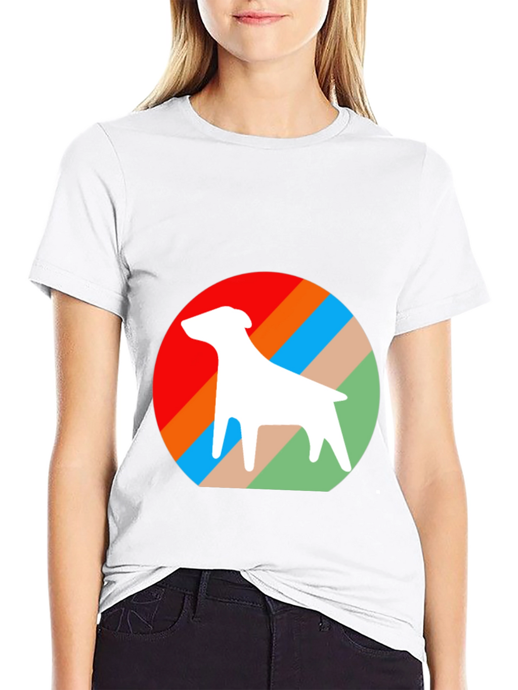 Retro Dog Graphic Tee - Stylish Black Cotton T-Shirt