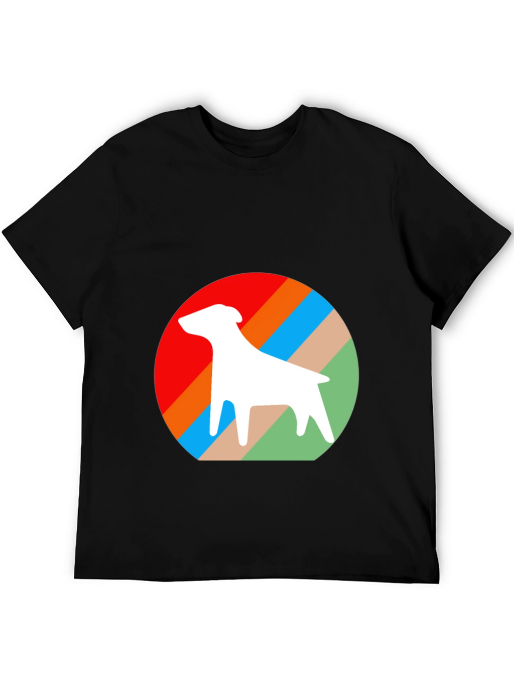 Retro Dog Graphic Tee - Stylish Black Cotton T-Shirt