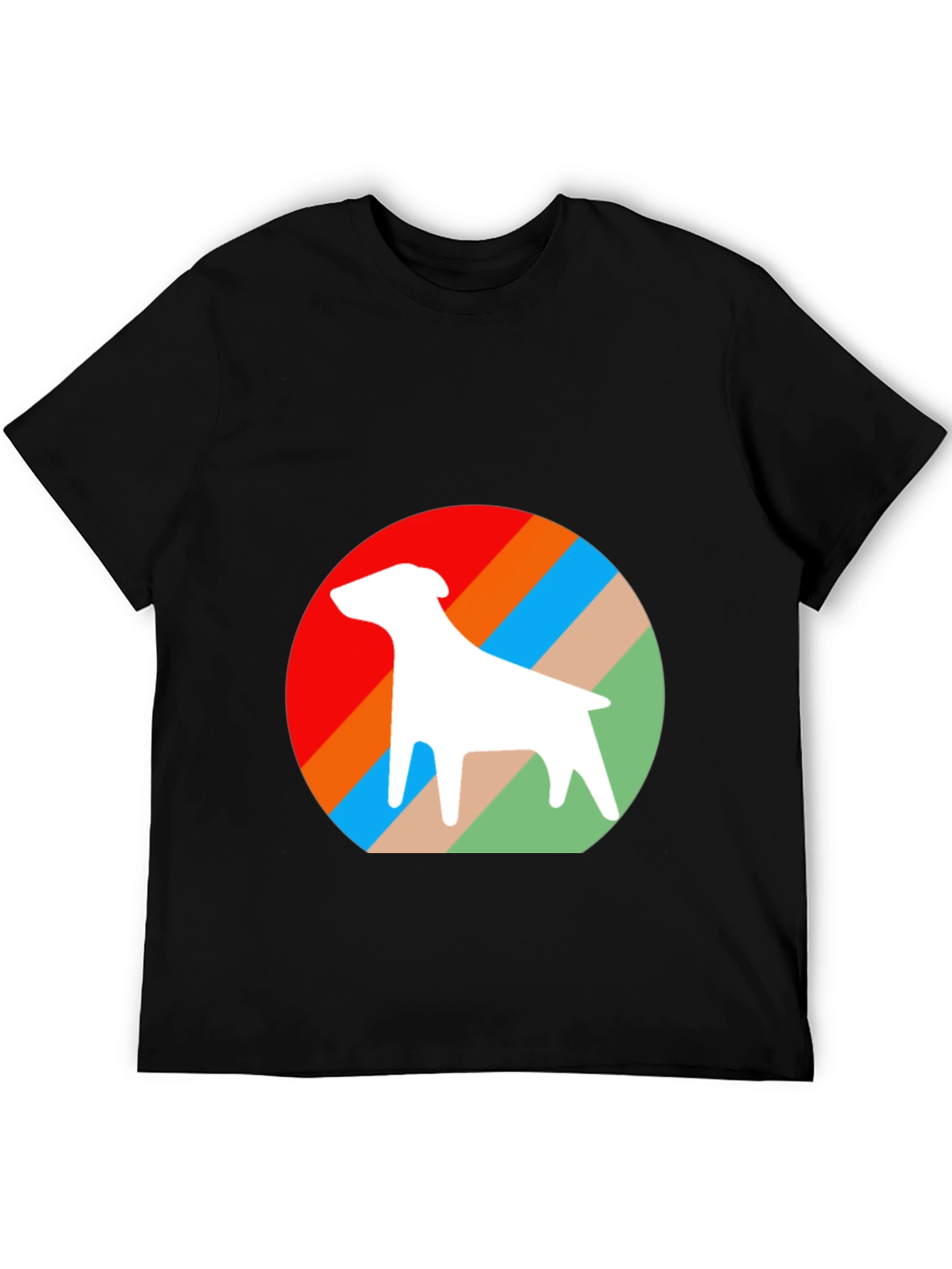 Retro Dog Graphic Tee - Stylish Black Cotton T-Shirt