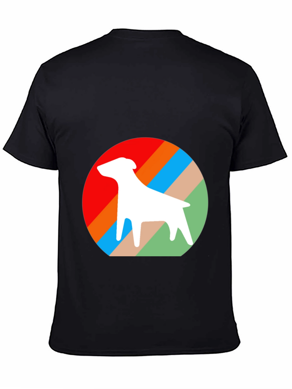 Retro Dog Graphic Tee - Stylish Black Cotton T-Shirt
