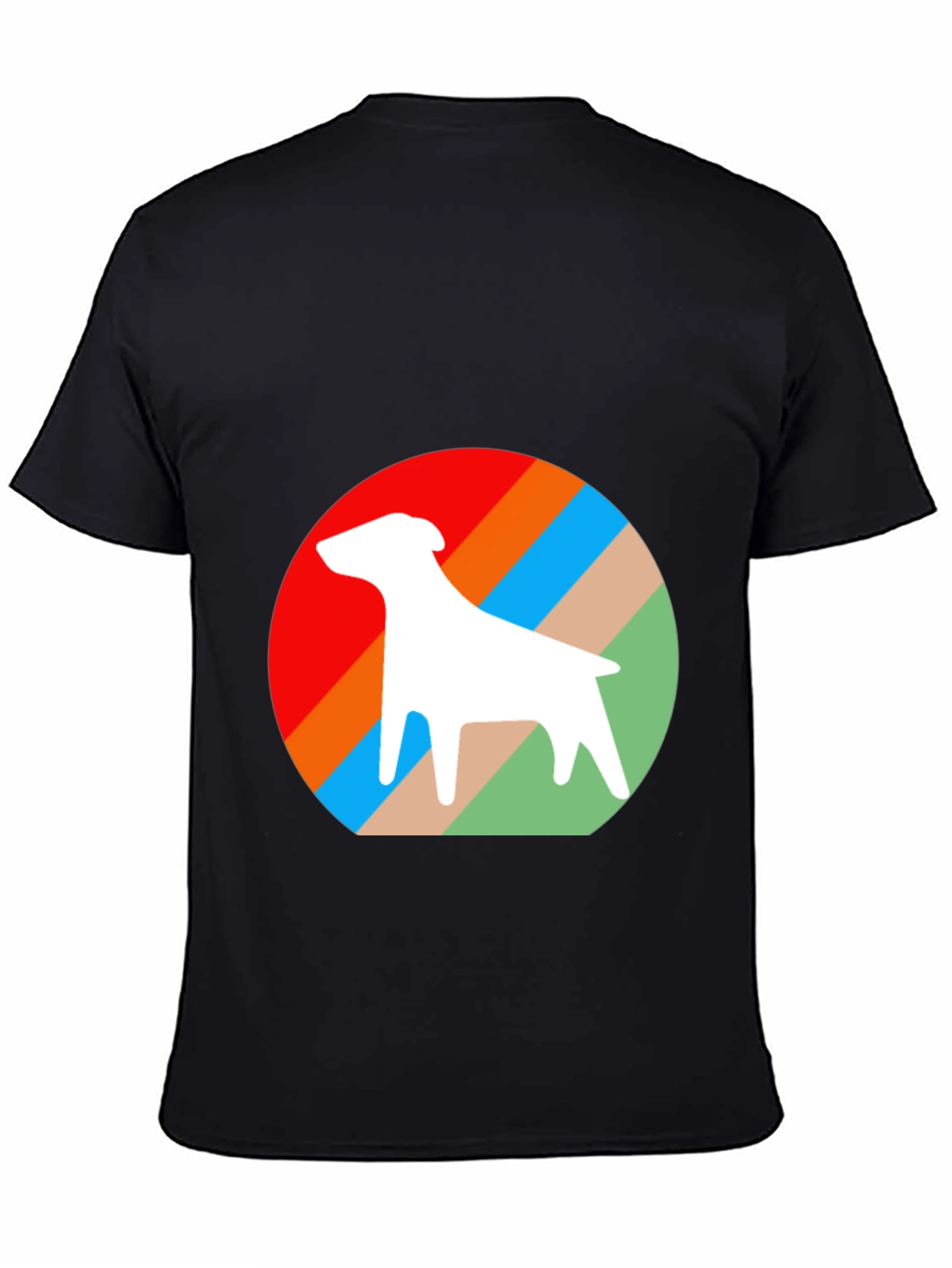 Retro Dog Graphic Tee - Stylish Black Cotton T-Shirt