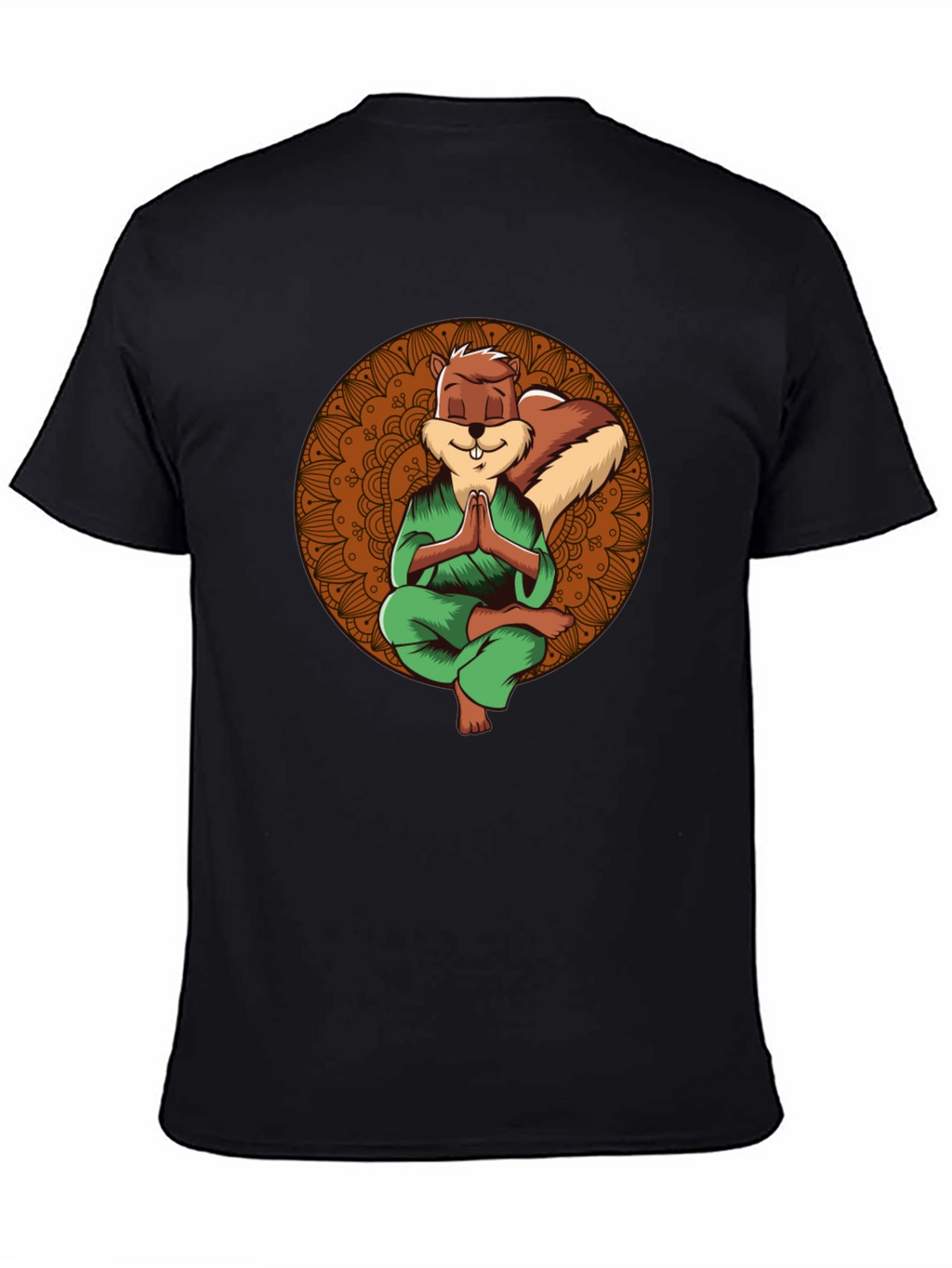 Zen Squirrel T-Shirt - Meditating Rodent Graphic Tee