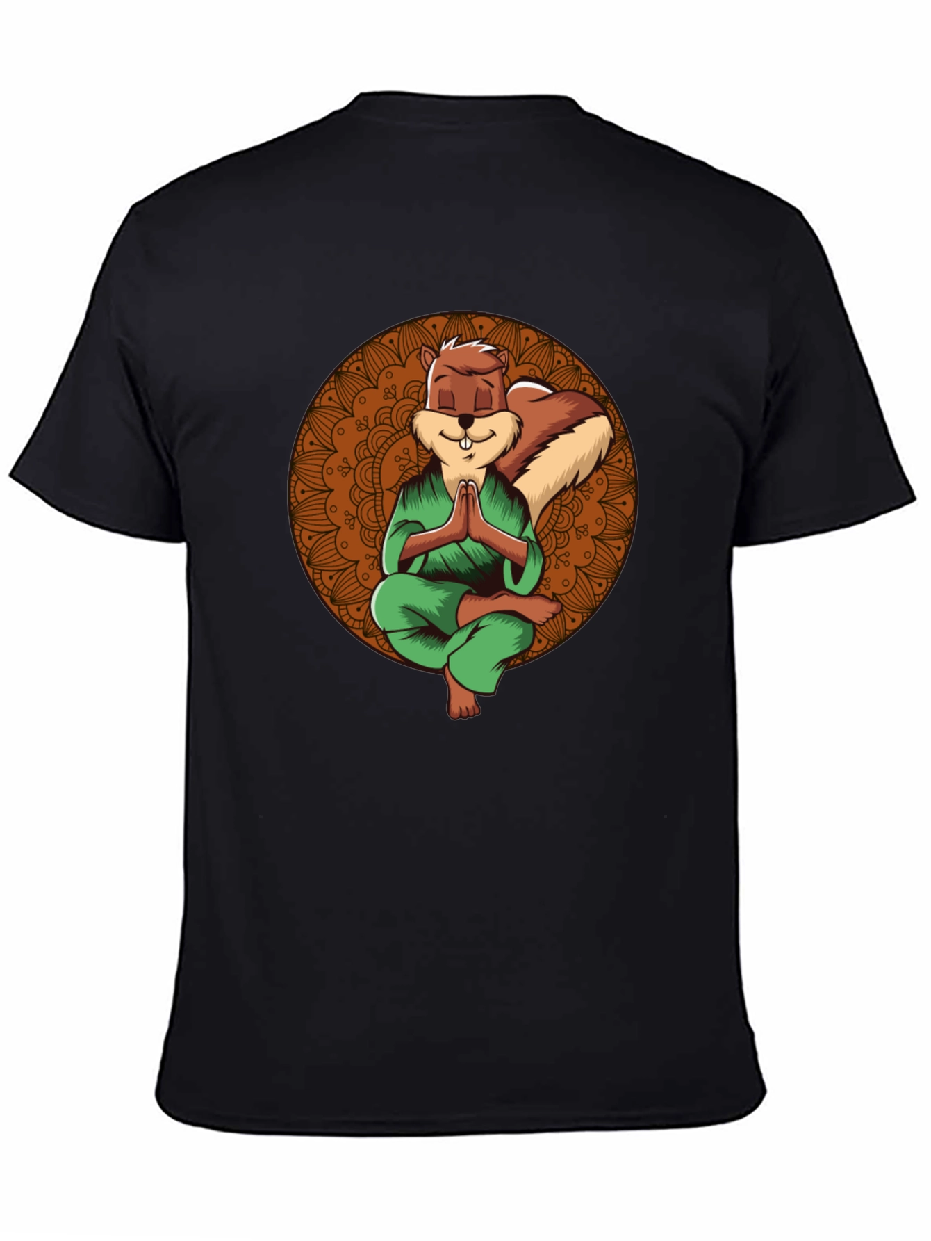 Zen Squirrel T-Shirt - Meditating Rodent Graphic Tee