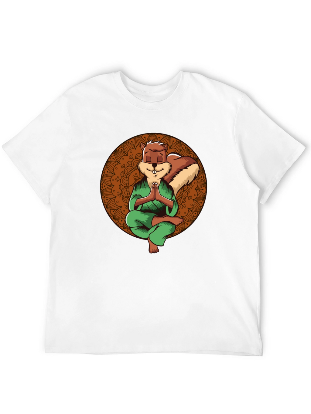 Zen Squirrel T-Shirt - Meditating Rodent Graphic Tee