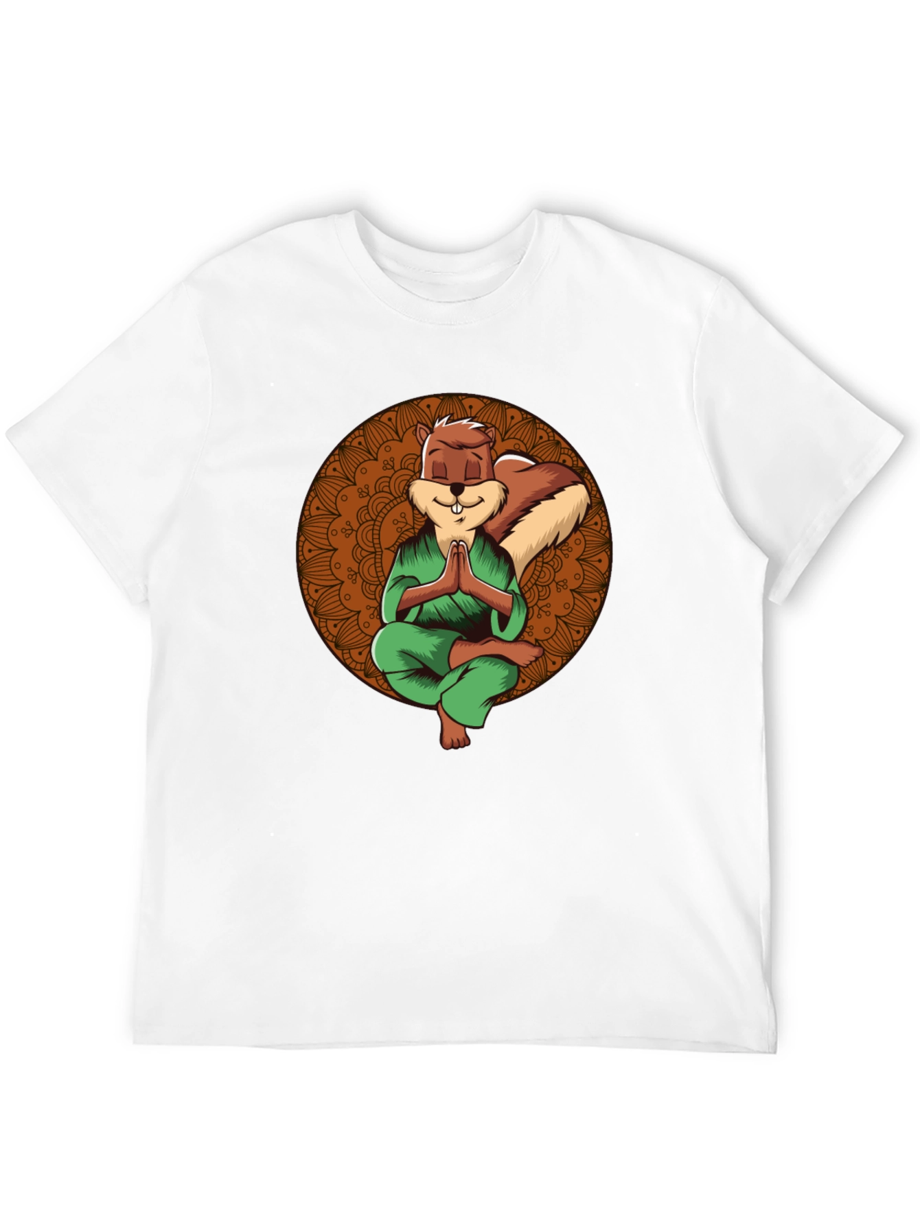 Zen Squirrel T-Shirt - Meditating Rodent Graphic Tee