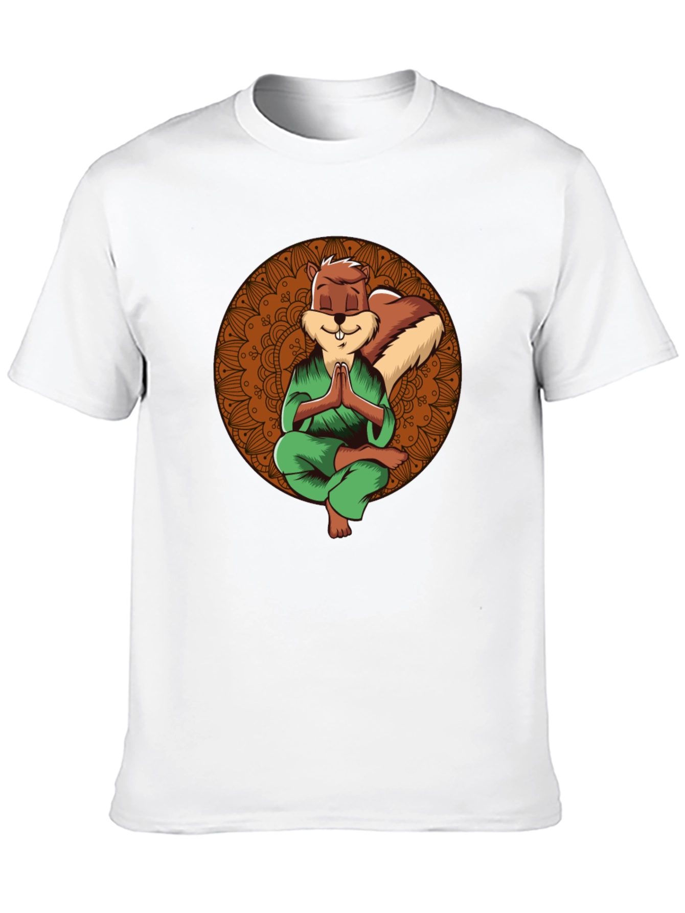 Zen Squirrel T-Shirt - Meditating Rodent Graphic Tee