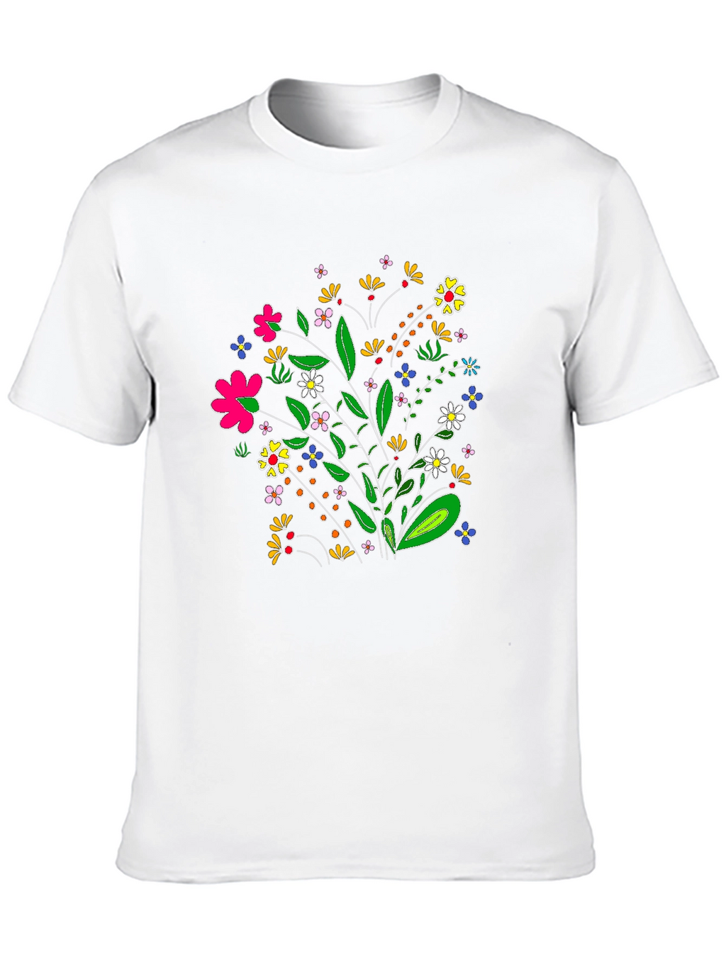 Floral Bouquet Graphic Tee - Black T-Shirt