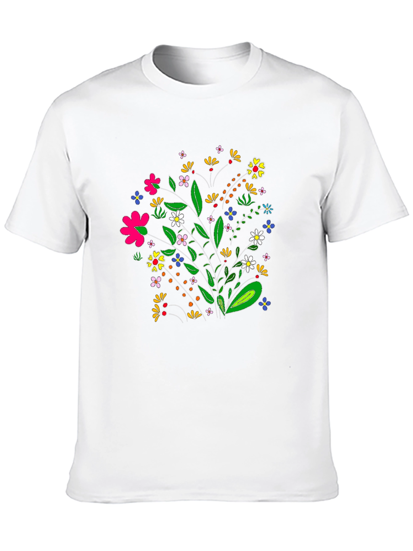 Floral Bouquet Graphic Tee - Black T-Shirt