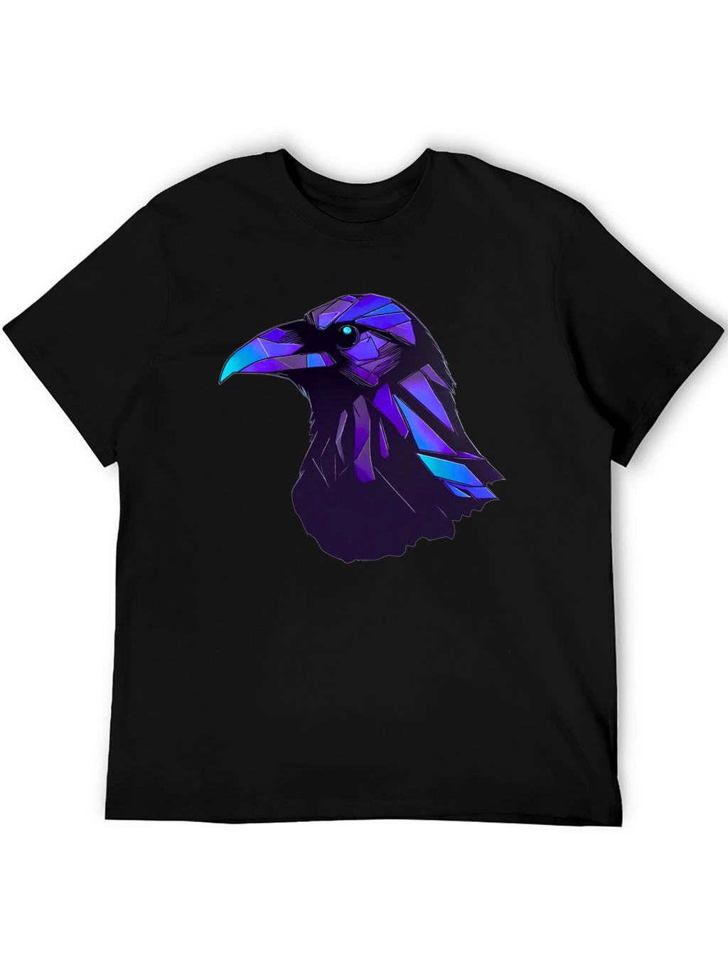 Raven Graphic T-Shirt - Modern Geometric Bird Design