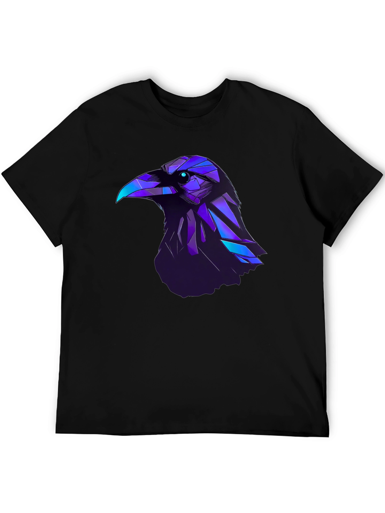 Raven Graphic T-Shirt - Modern Geometric Bird Design