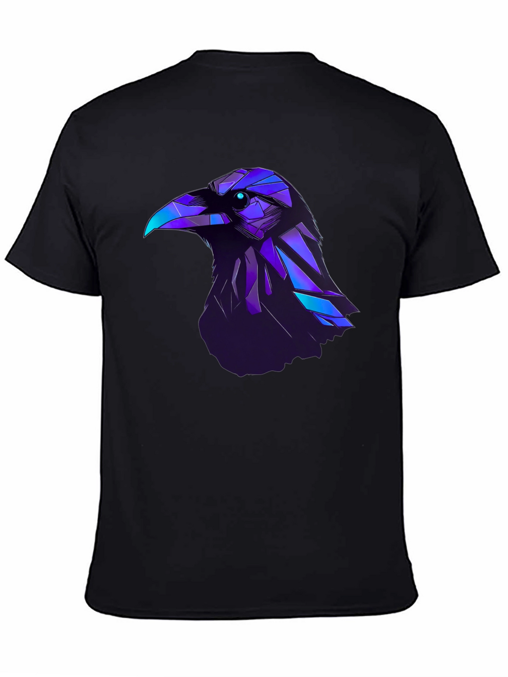 Raven Graphic T-Shirt - Modern Geometric Bird Design