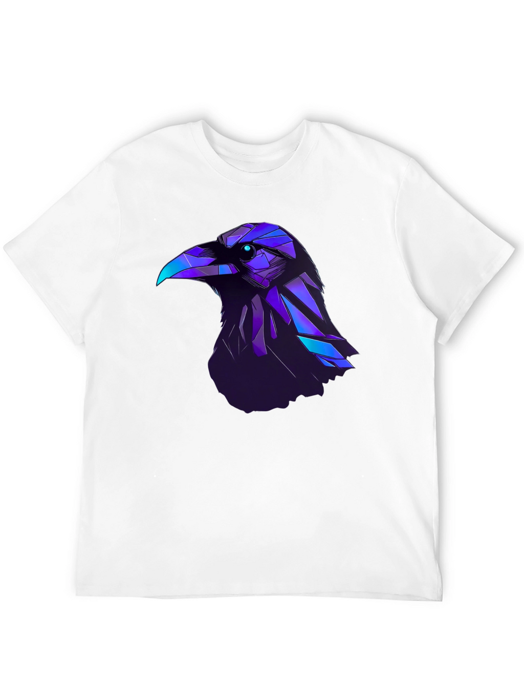 Raven Graphic T-Shirt - Modern Geometric Bird Design