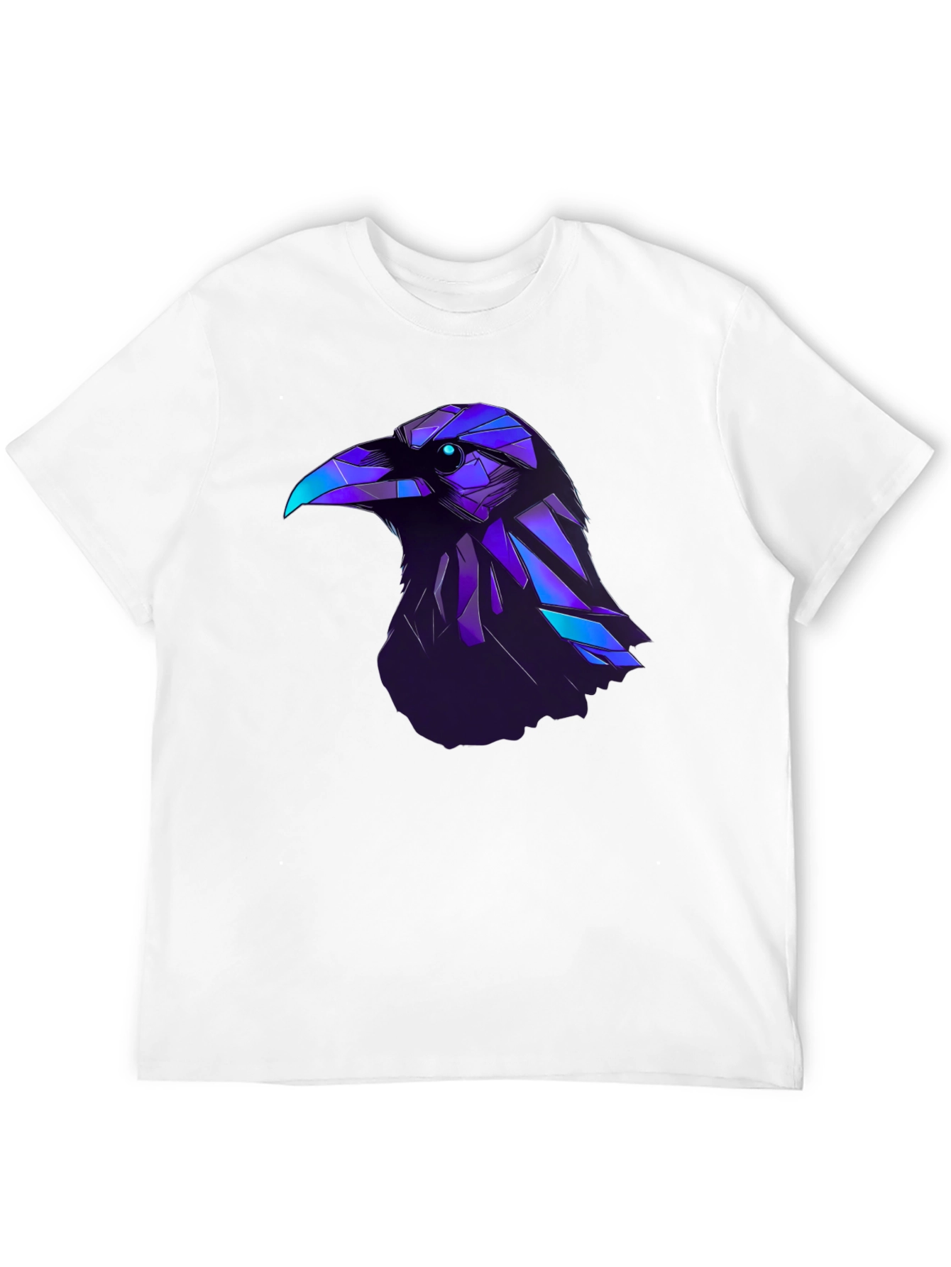 Raven Graphic T-Shirt - Modern Geometric Bird Design