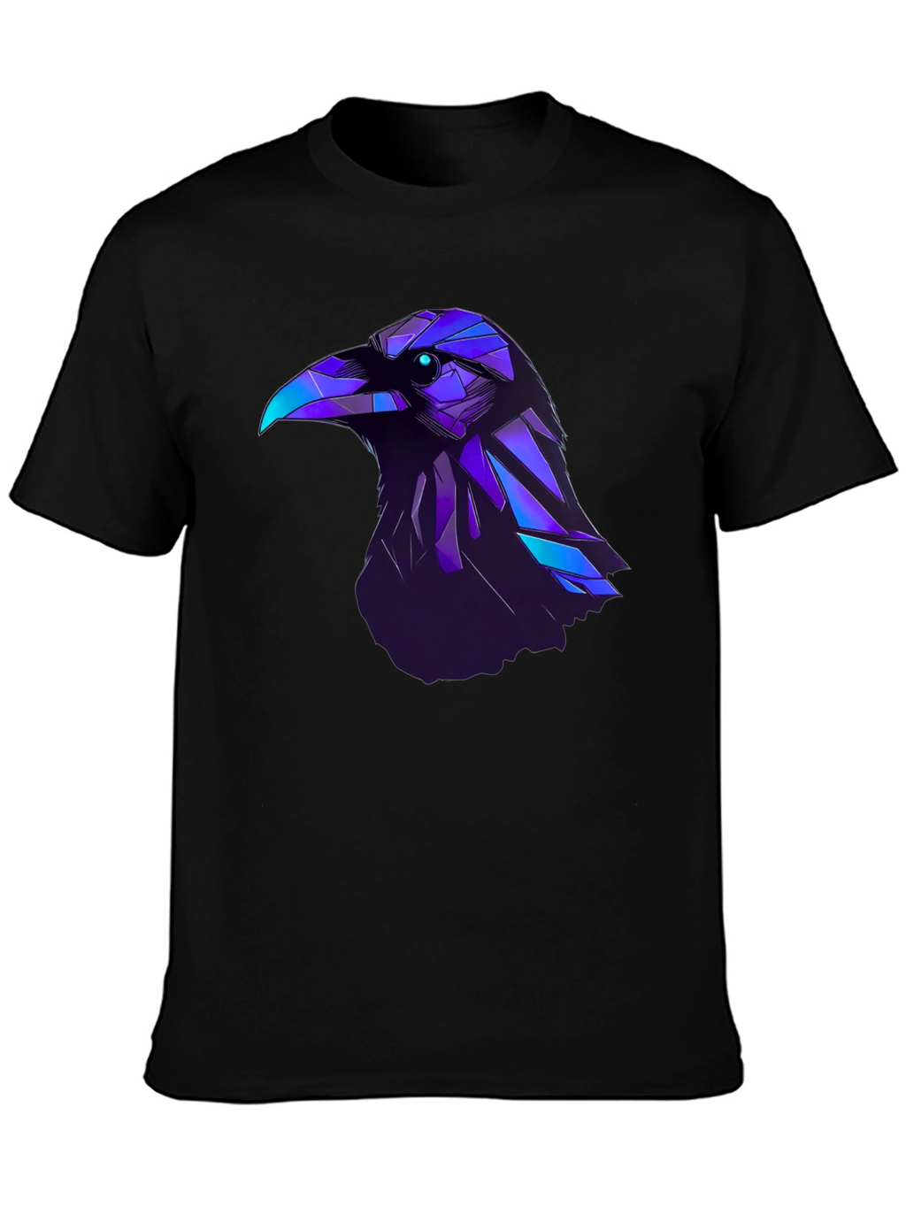 Raven Graphic T-Shirt - Modern Geometric Bird Design