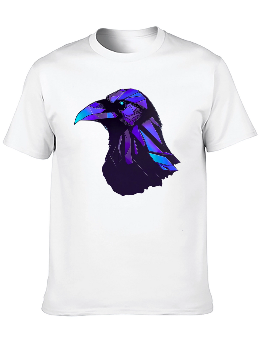 Raven Graphic T-Shirt - Modern Geometric Bird Design