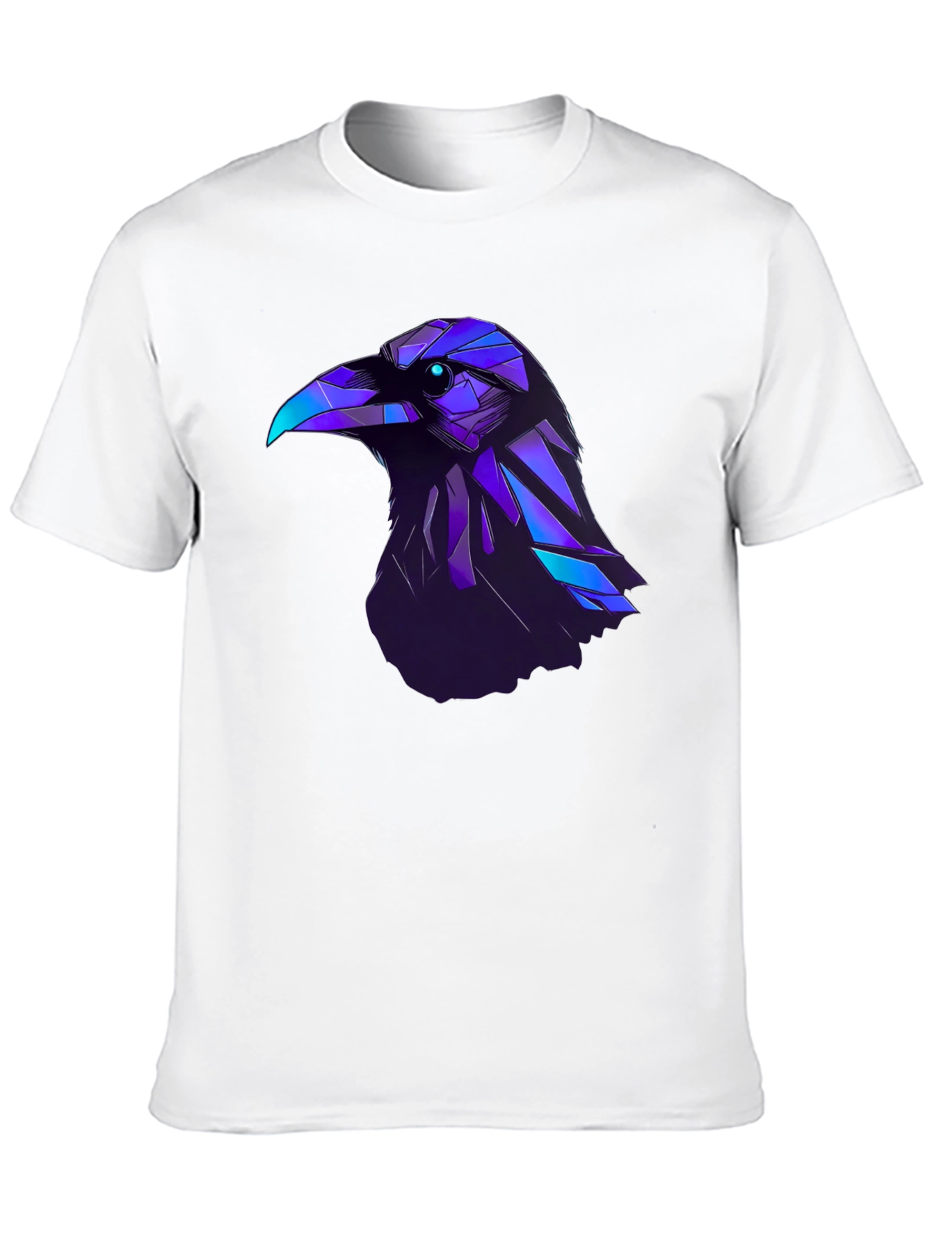 Raven Graphic T-Shirt - Modern Geometric Bird Design