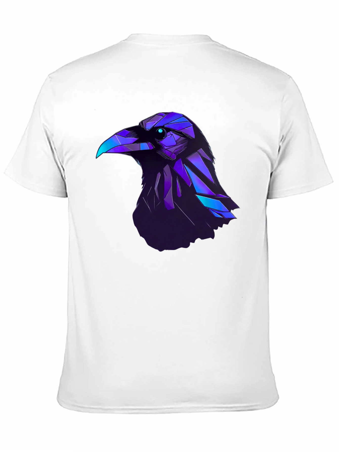 Raven Graphic T-Shirt - Modern Geometric Bird Design