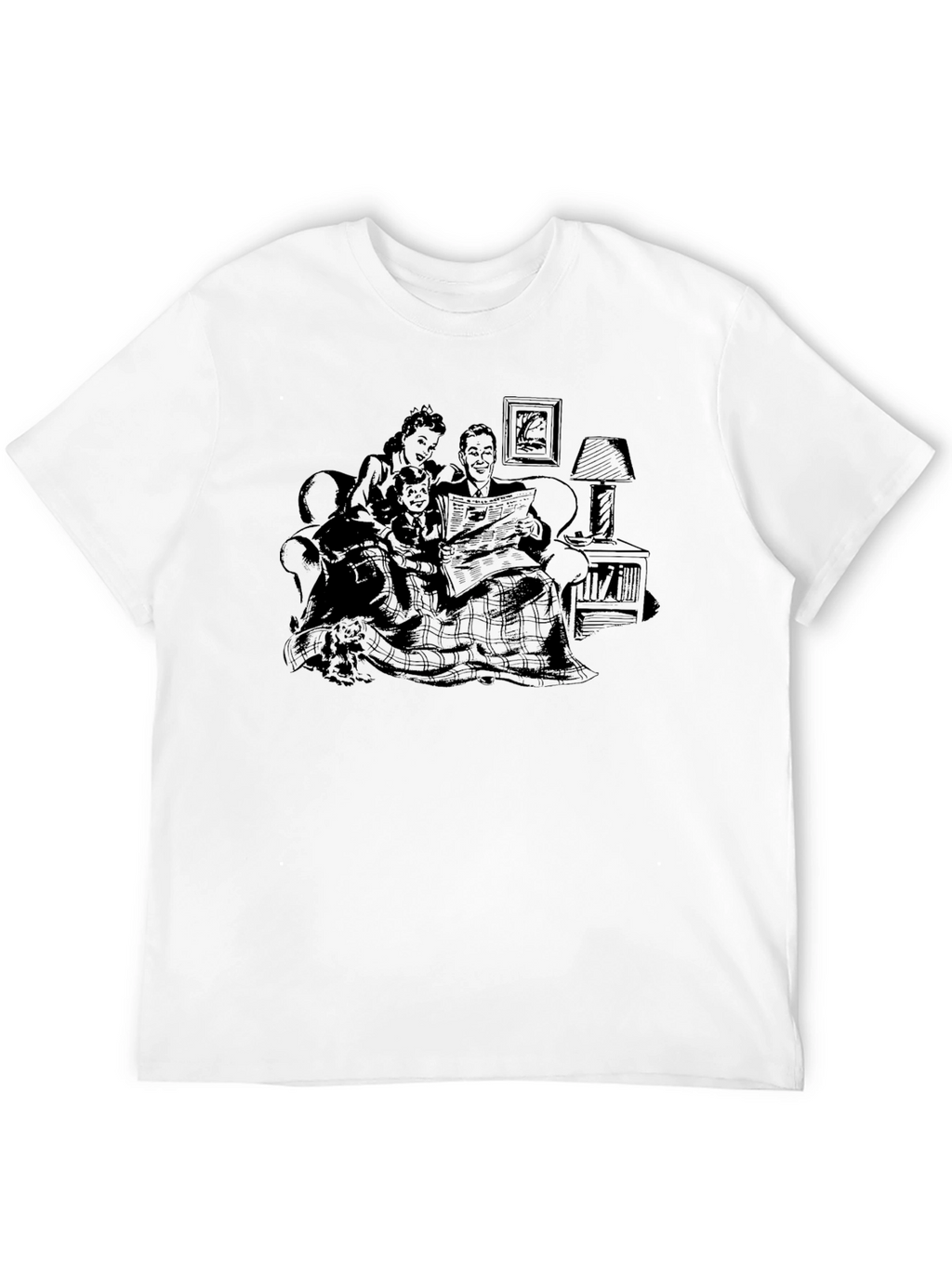 Retro Family Reading Graphic Tee - Unisex