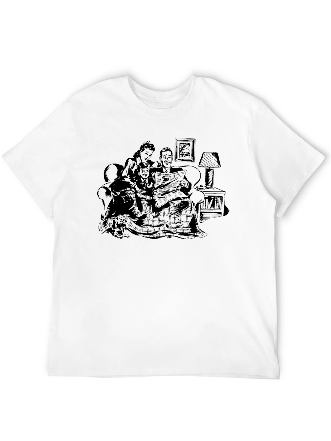 Retro Family Reading Graphic Tee - Unisex
