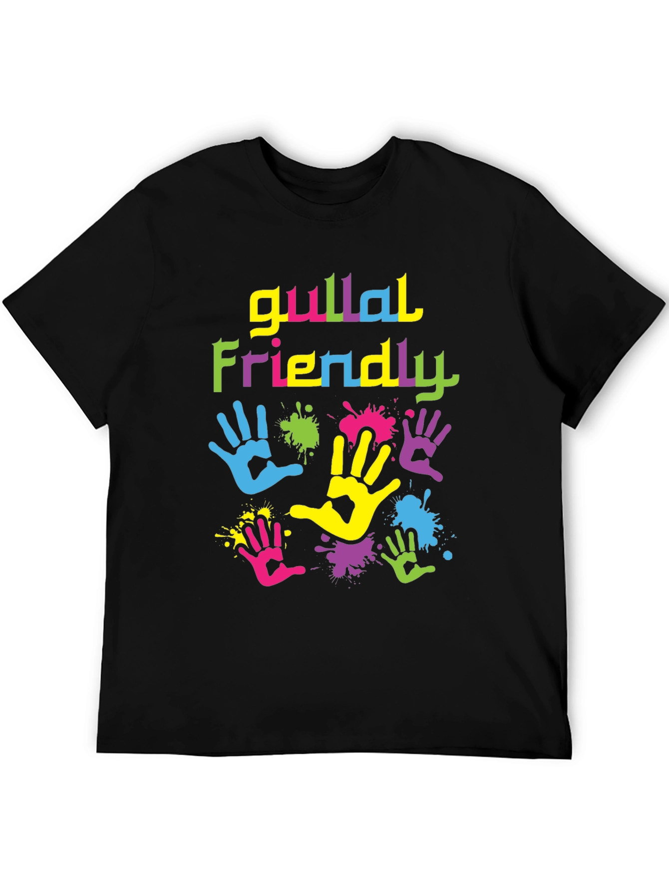 Gulal Friendly Holi T-Shirt Colorful Handprints