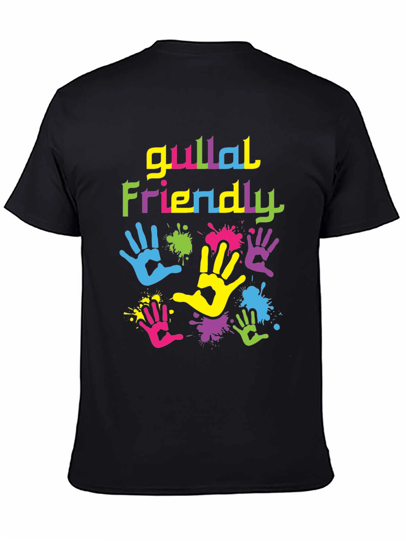 Gulal Friendly Holi T-Shirt Colorful Handprints