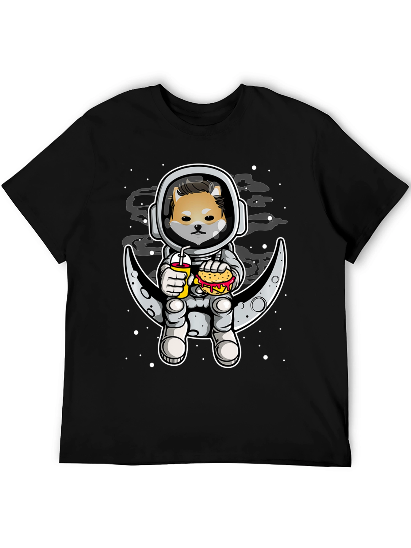 Doge Astronaut on Moon T-Shirt - Space Shiba Inu Tee
