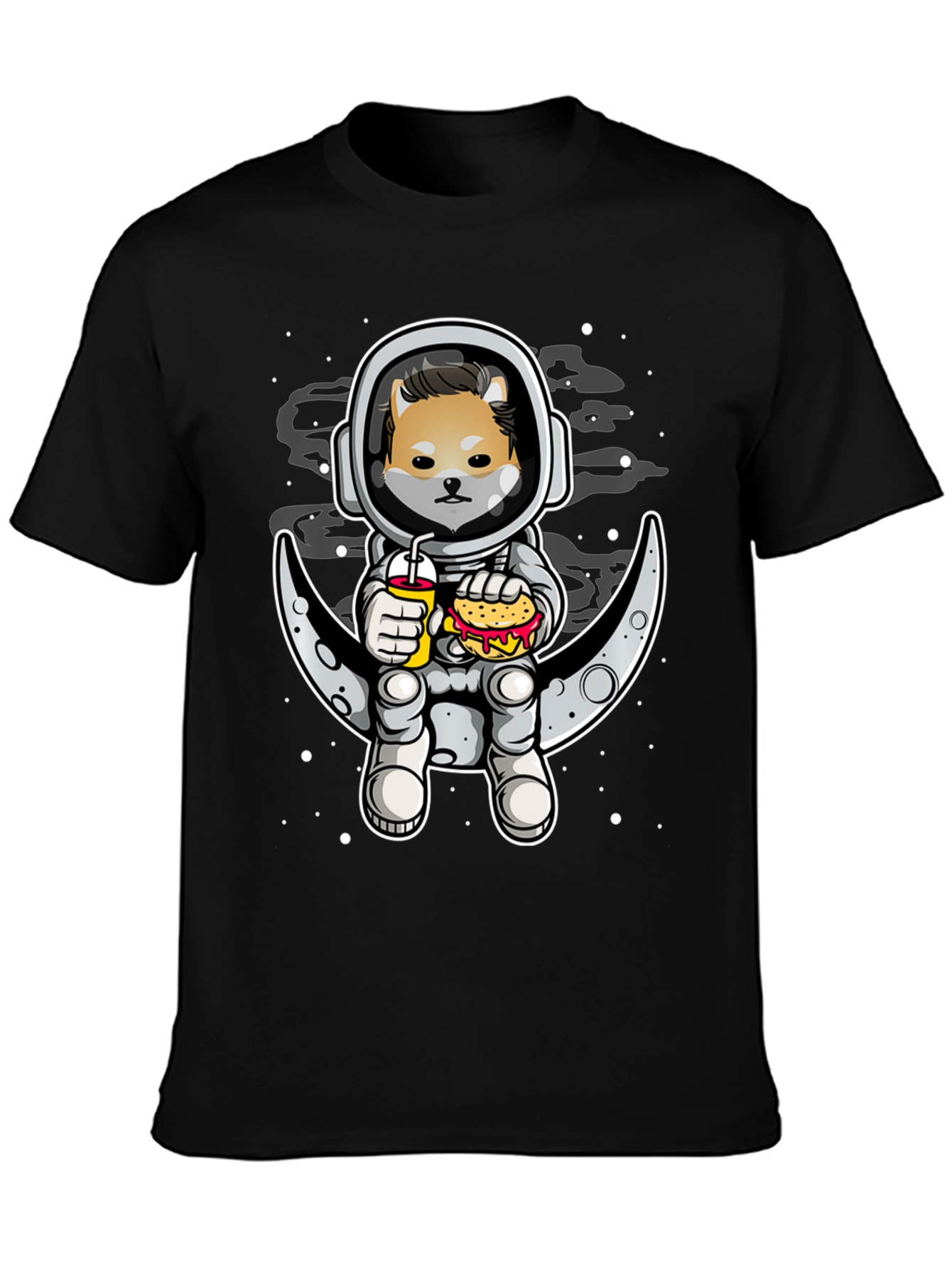 Doge Astronaut on Moon T-Shirt - Space Shiba Inu Tee