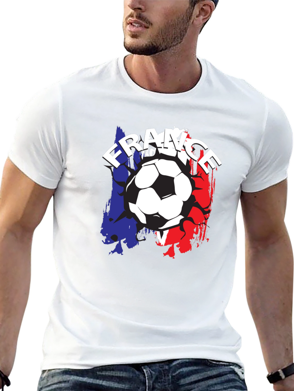 France Soccer Ball T-Shirt - Black