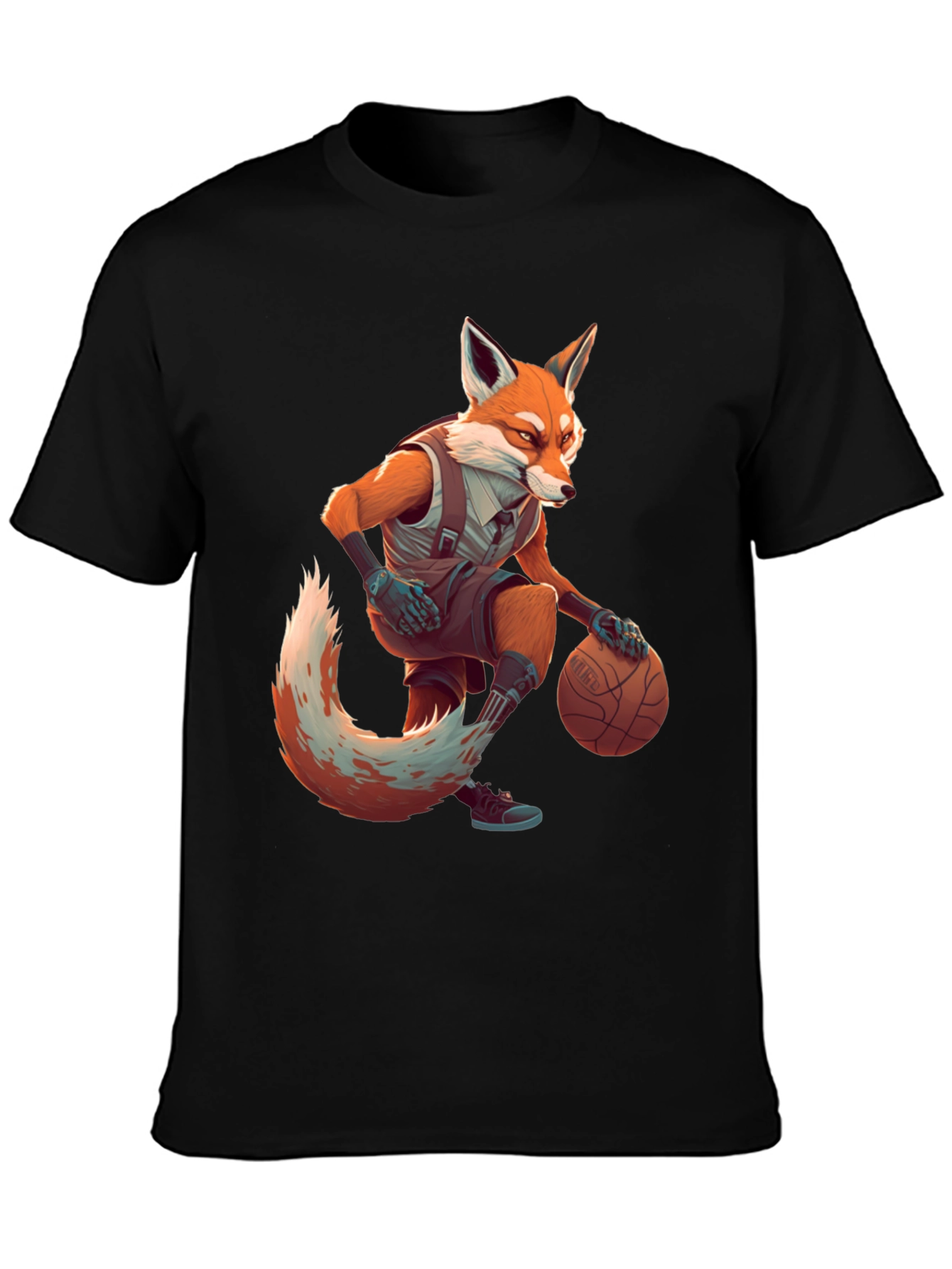 Fox Basketball Player Graphic Tee