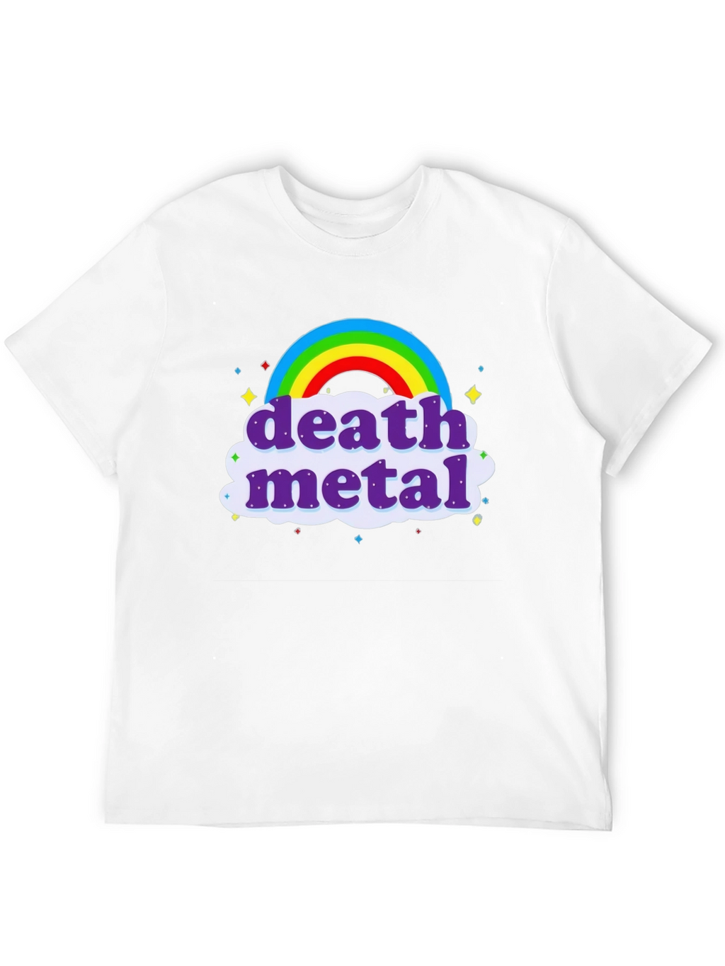 Death Metal Rainbow T-Shirt - Black Crew Neck