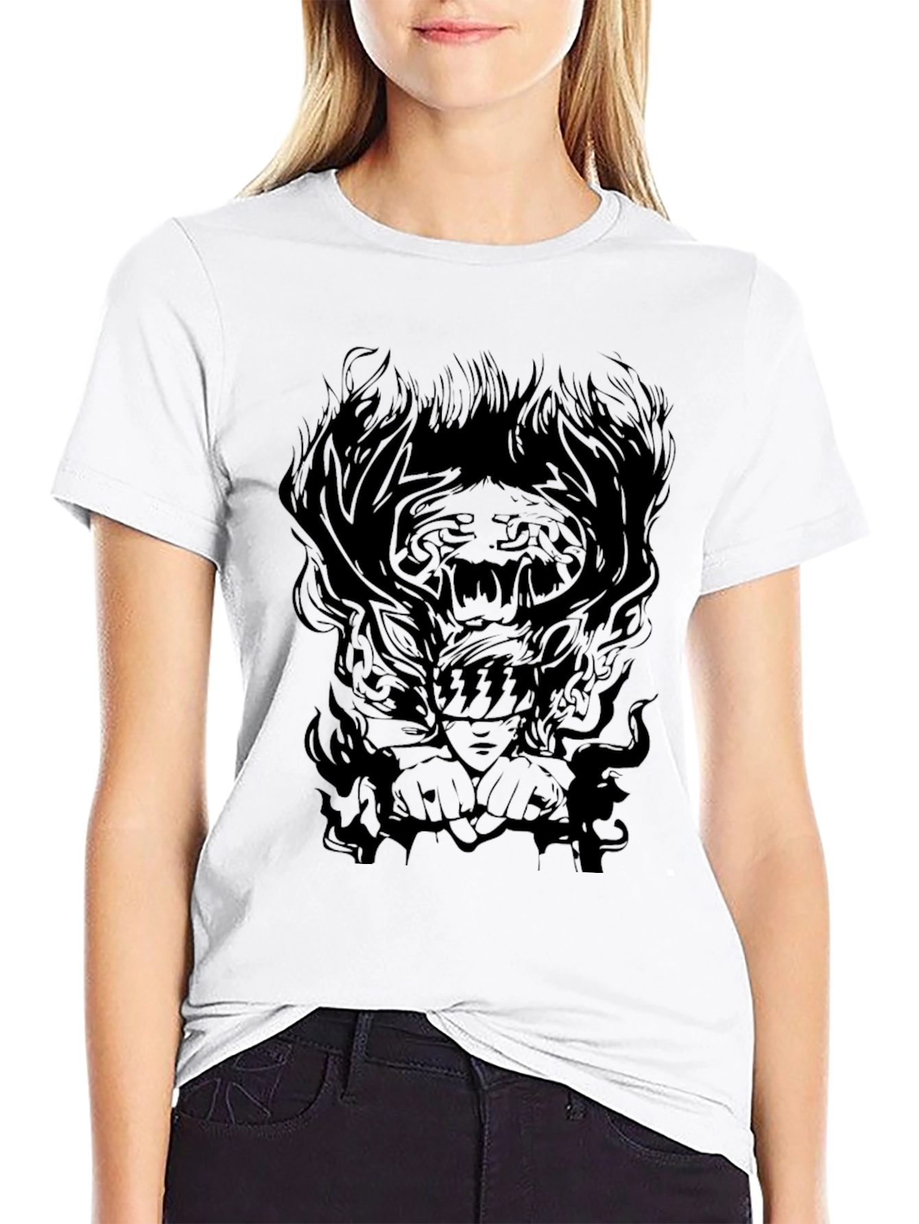 Dark Graphic Tee: Blind Justice Warrior T-Shirt