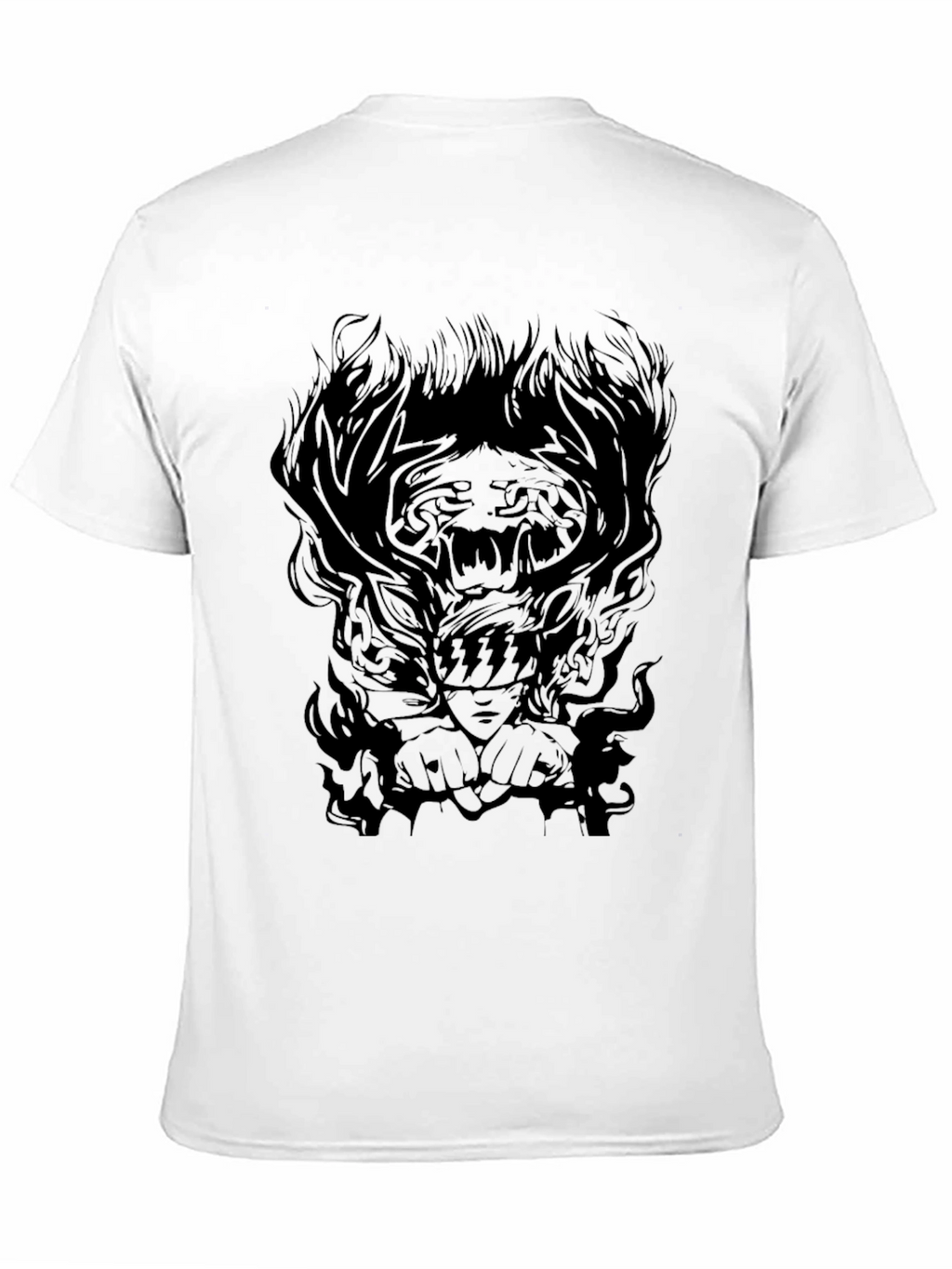 Dark Graphic Tee: Blind Justice Warrior T-Shirt