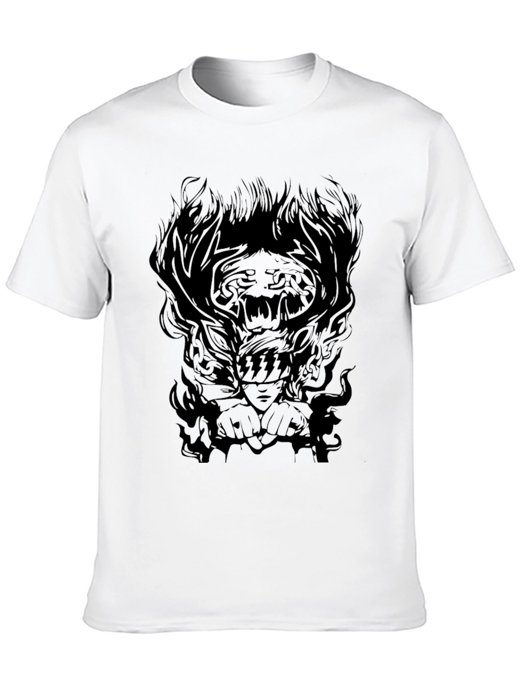Dark Graphic Tee: Blind Justice Warrior T-Shirt