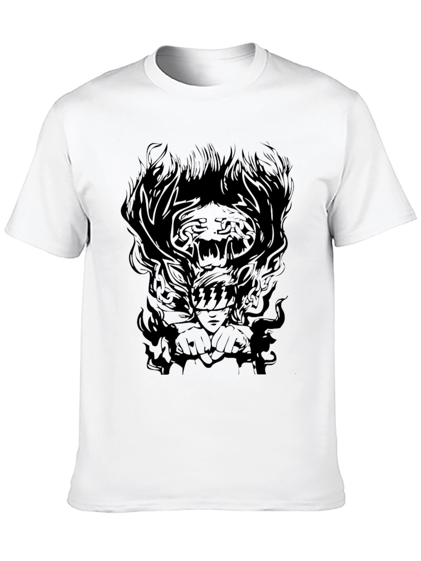 Dark Graphic Tee: Blind Justice Warrior T-Shirt