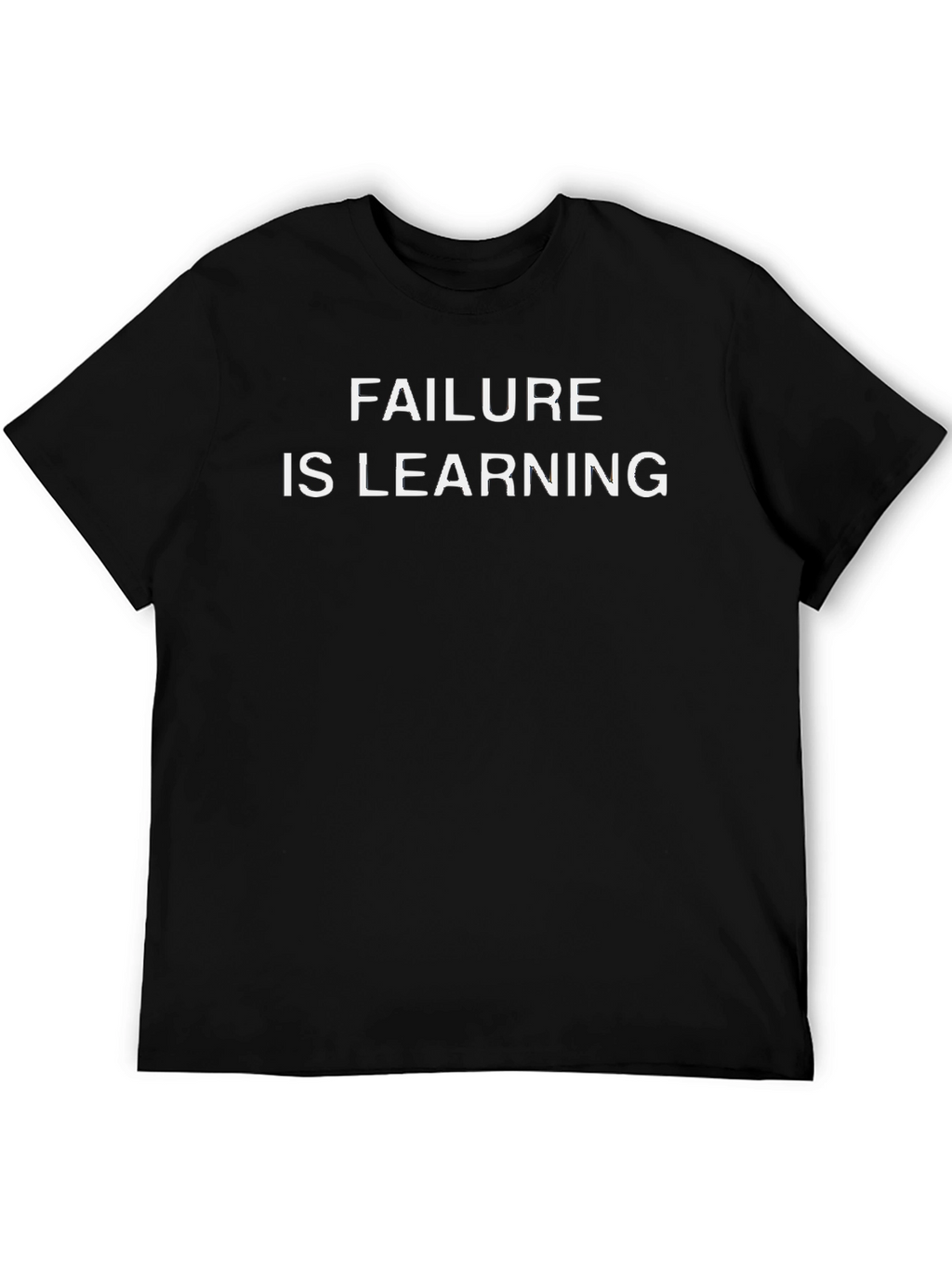 Failure Is Learning Graphic Tee - Black Cotton Shirt