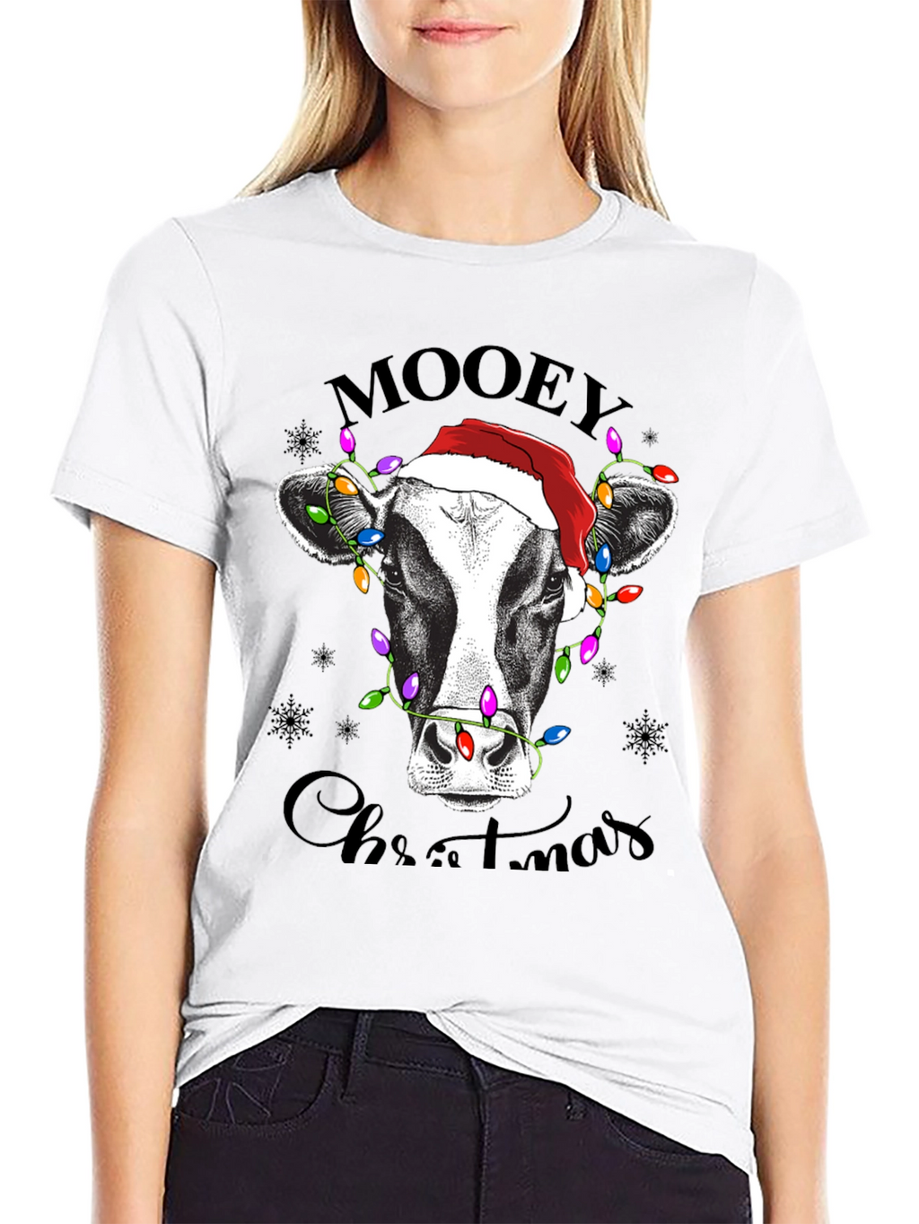 Moovey Christmas Cow Graphic Tee