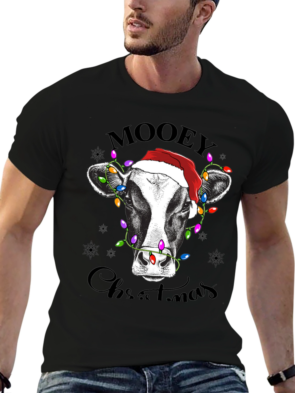 Moovey Christmas Cow Graphic Tee