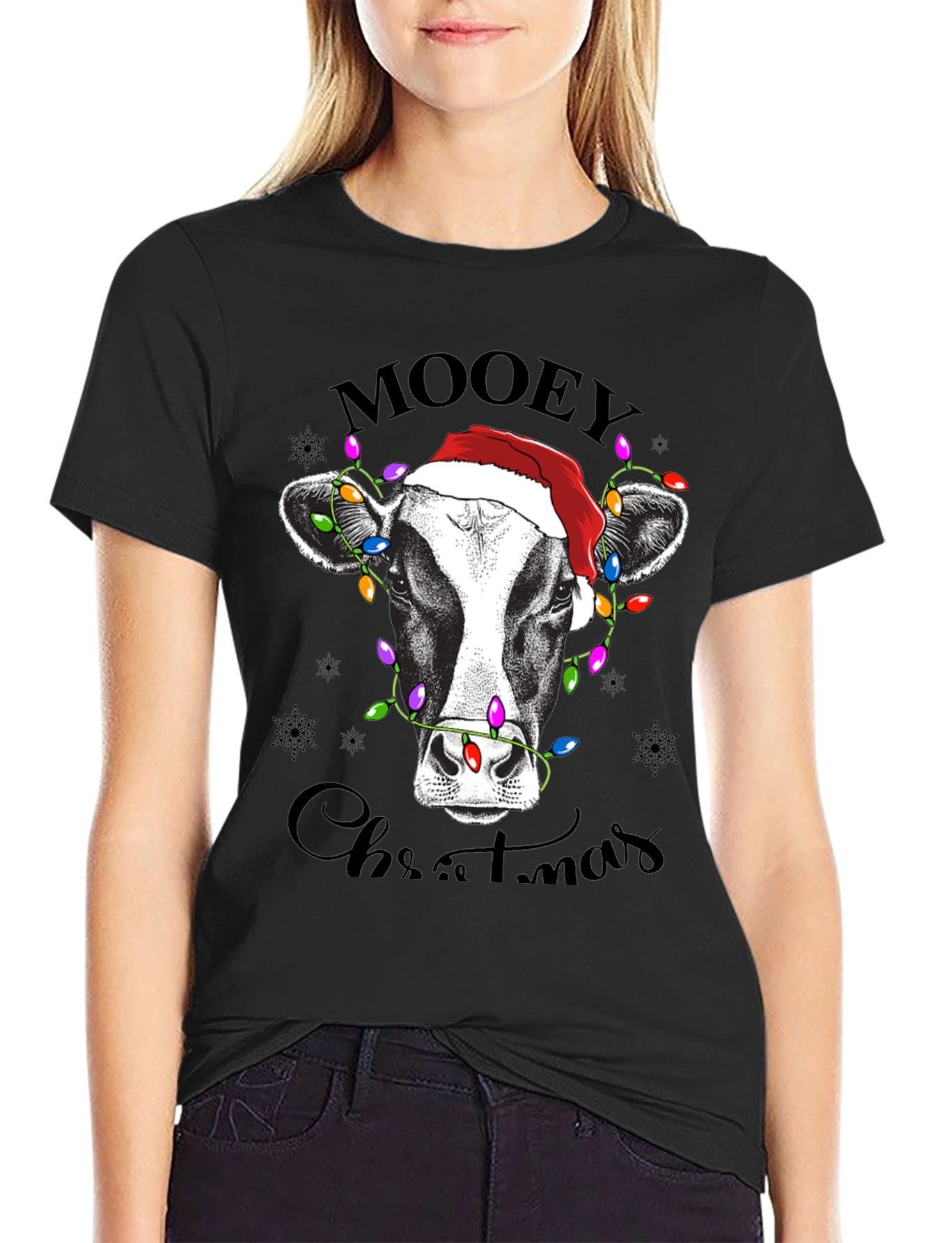 Moovey Christmas Cow Graphic Tee