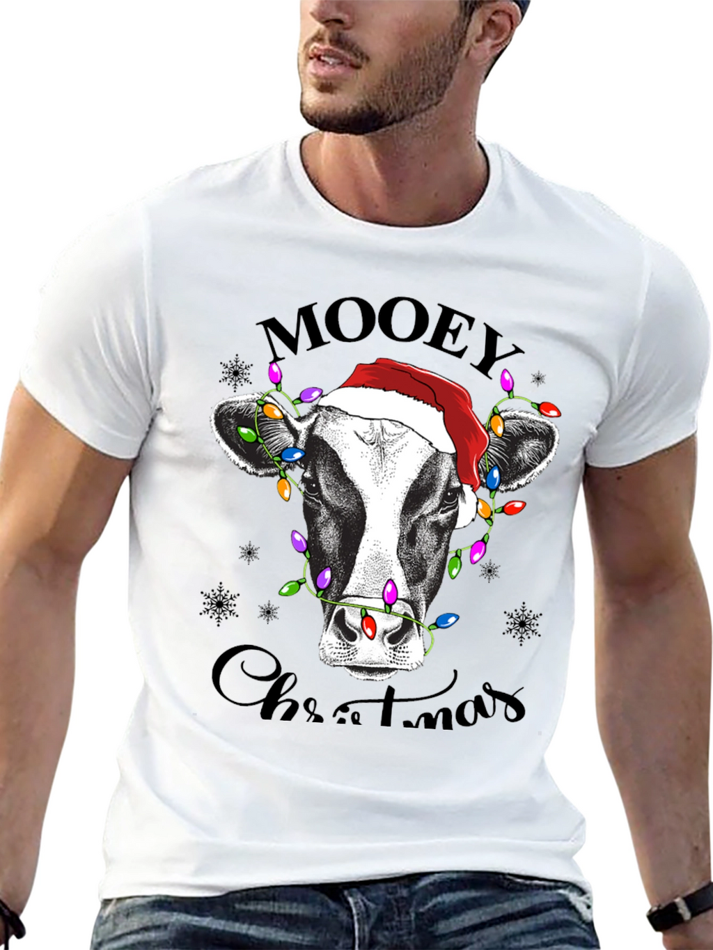 Moovey Christmas Cow Graphic Tee
